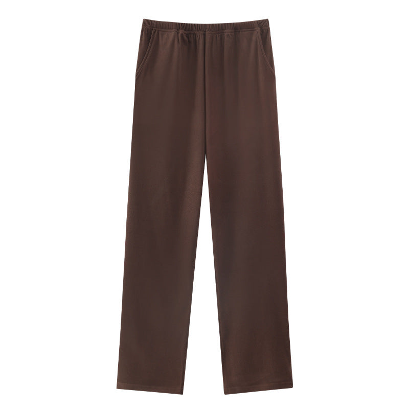 Autumn And Winter Loose Men's Thin Velvet Pajama Pants