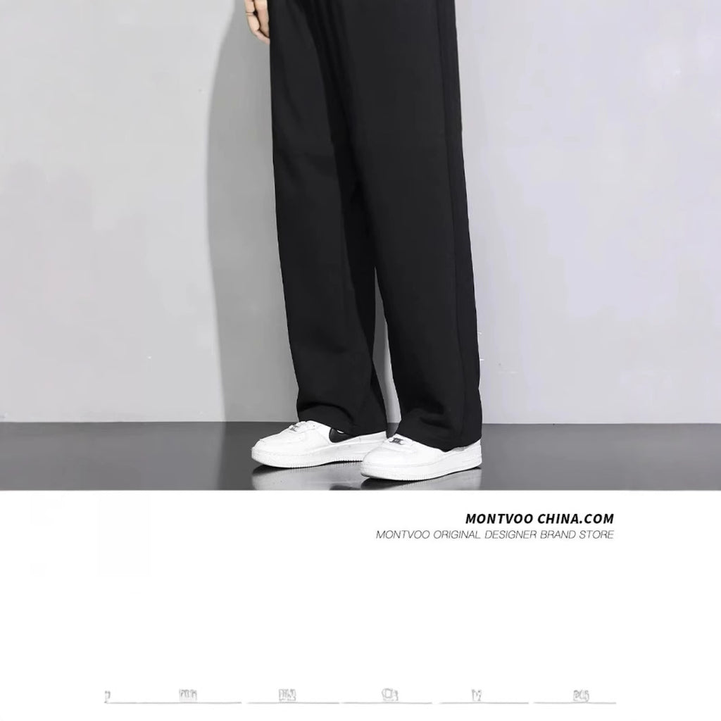 New Loose Straight Gray Sweatpants Spring And Autumn
