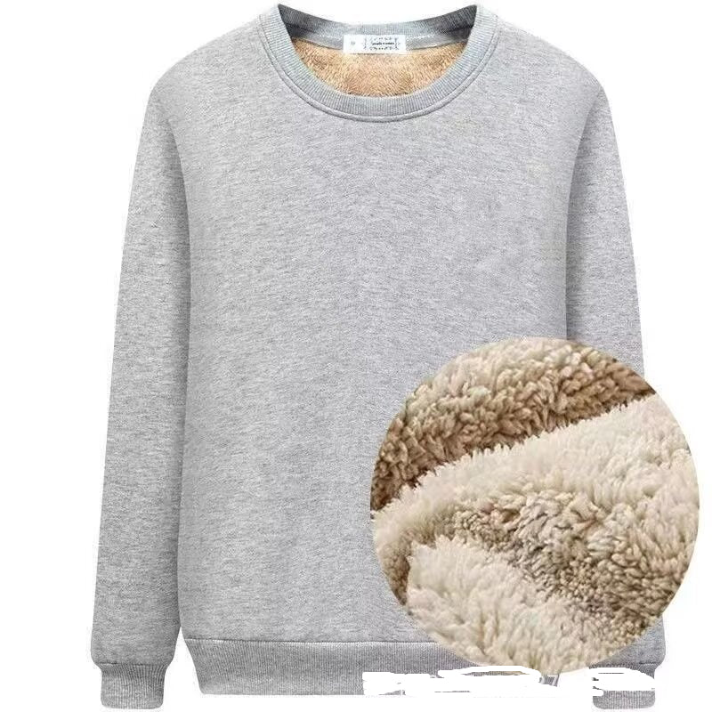 Mens Loose-fitting Versatile Extra-thick Crewneck Hoodie