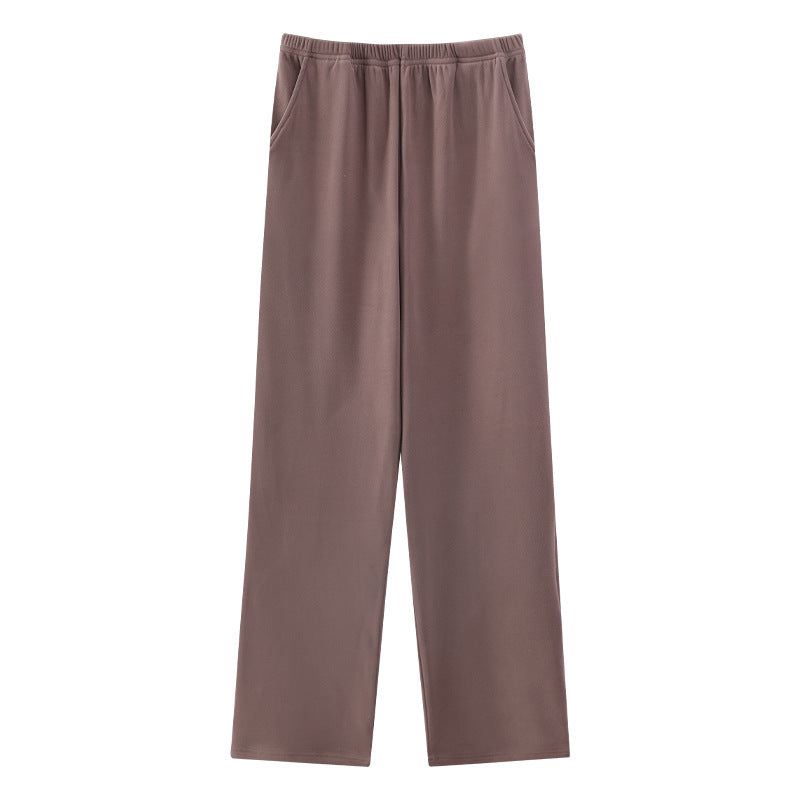 Autumn And Winter Loose Men's Thin Velvet Pajama Pants