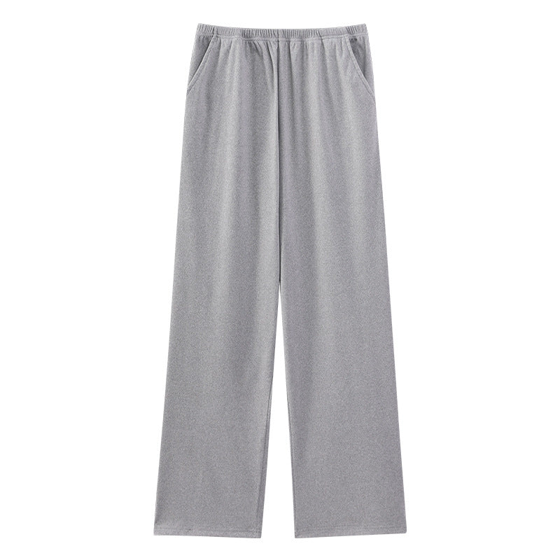 Autumn And Winter Loose Men's Thin Velvet Pajama Pants