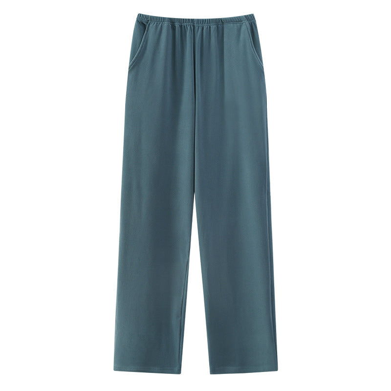 Autumn And Winter Loose Men's Thin Velvet Pajama Pants