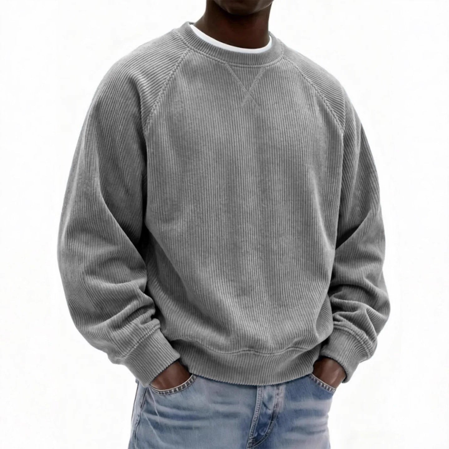 Mens Fashionable Simple And Relaxed Fit Sweatshirt